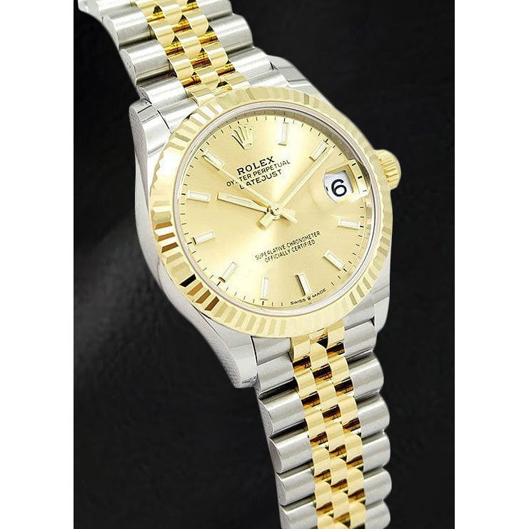 Rolex Datejust 31 mm Champagne Lumineuse Montre Deux Tons