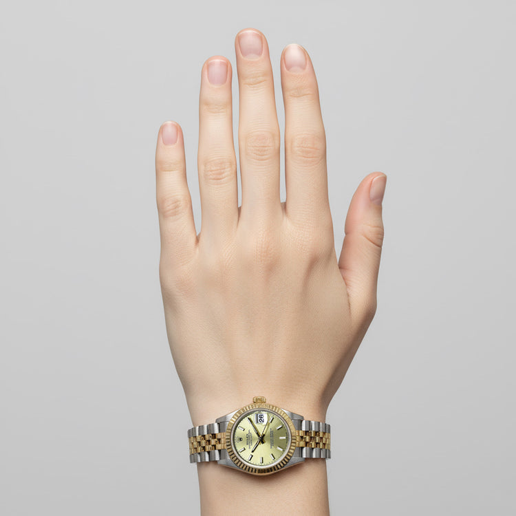 Rolex Datejust 31 mm Champagne Lumineuse Montre Deux Tons
