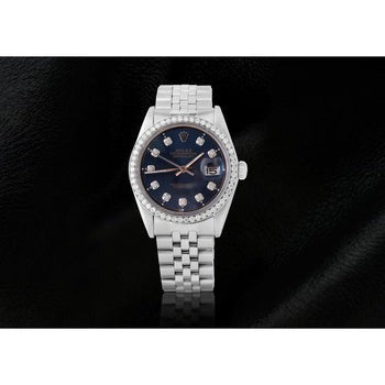 Rolex Datejust Cadran Diamant Bleu Lunette Regarder Jubilé Bracelet