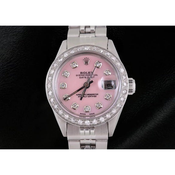 Rolex Datejust Montre Bracelet Cadran Diamant Lunette Femme