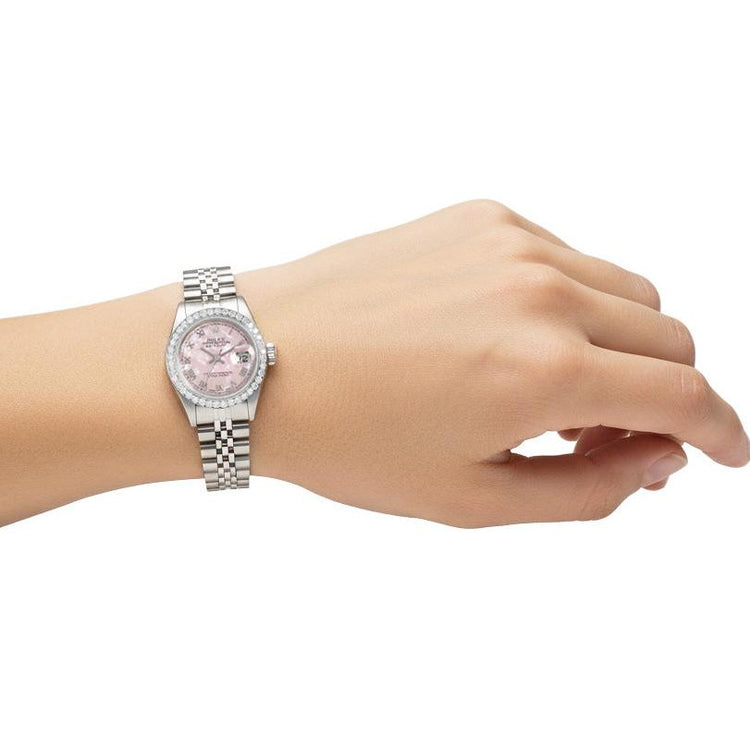 Rolex Stainless Steel avec Perle – vue de profil
