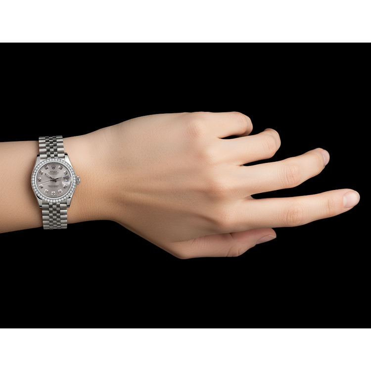 Rolex Datejust Taille moyenne 31 Mm Montre Cadran Diamant Personnalisé Bracelet Jubilé acier inoxydable P2