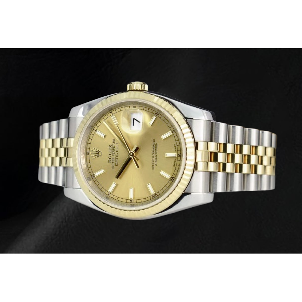Rolex bâton Cadran Datejust Regarder Homme acier inoxydable & Bracelet Jubilé Or ensemble rapide