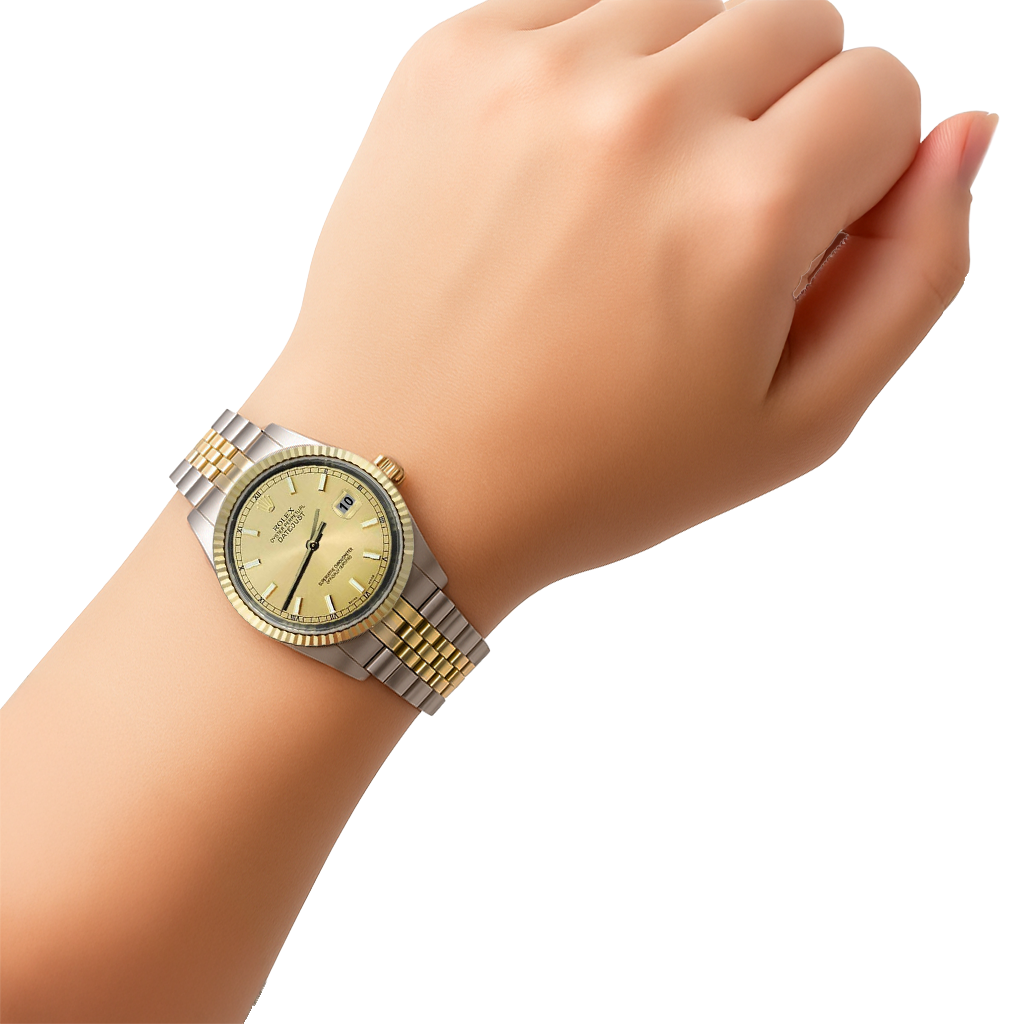 Rolex bâton Cadran Datejust Regarder Homme acier inoxydable & Bracelet Jubilé Or ensemble rapide P1