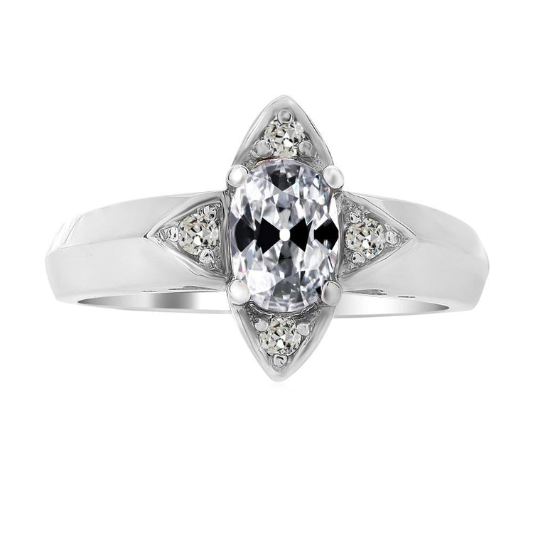 Rond & Ovale ancienne mine Cut Véritable Diamond Prong Set Star Style 4 Carats