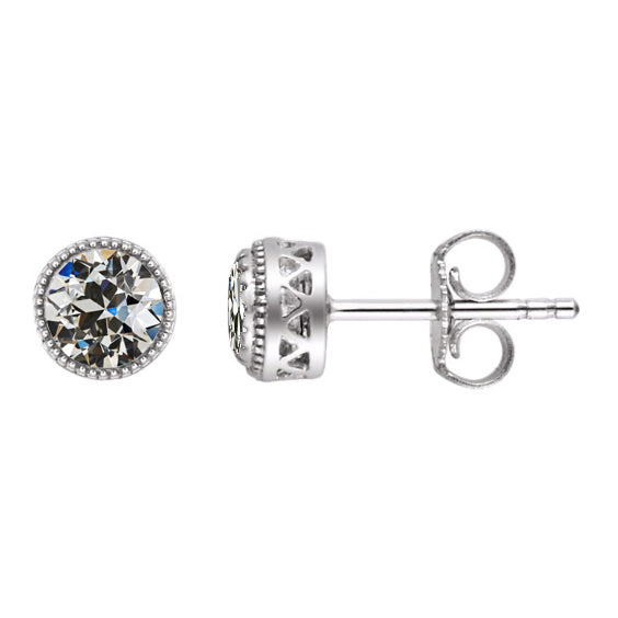 Haut de gamme Diamant Fin Pendants d'Oreilles 1 carats – vue principale