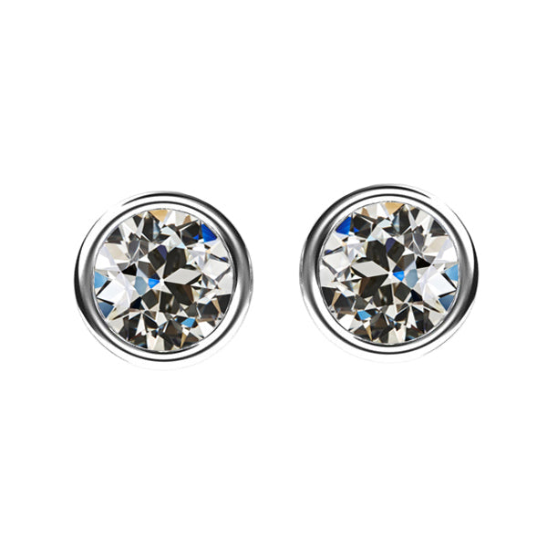Brillant Puces d'Oreilles 2-carats Or Blanc 14 Carats – vue principale