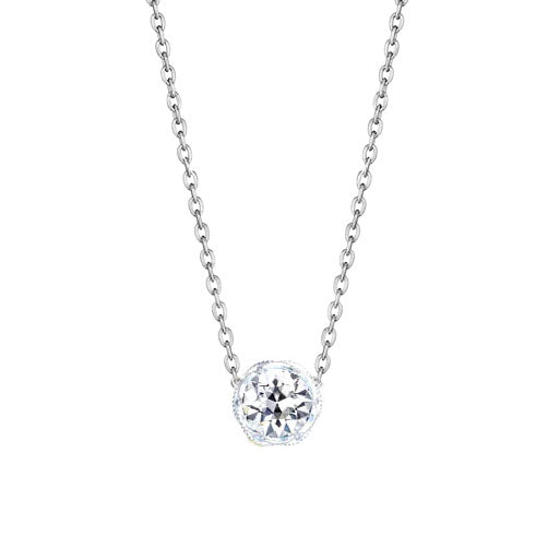 Coussin Antique Diamant bague en Or Blanc 14 Carats – vue principale