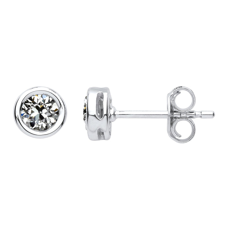 Coussin Antique Diamant bague en Or Blanc 14 Carats – vue principale
