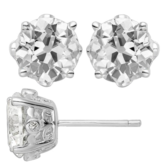 Diamant Fin Pendants d'Oreilles 6,50-carats Or Blanc 14 Carats – vue principale