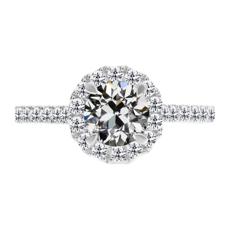 Signature Bague Sertie Halo 3,50 carats – vue principale