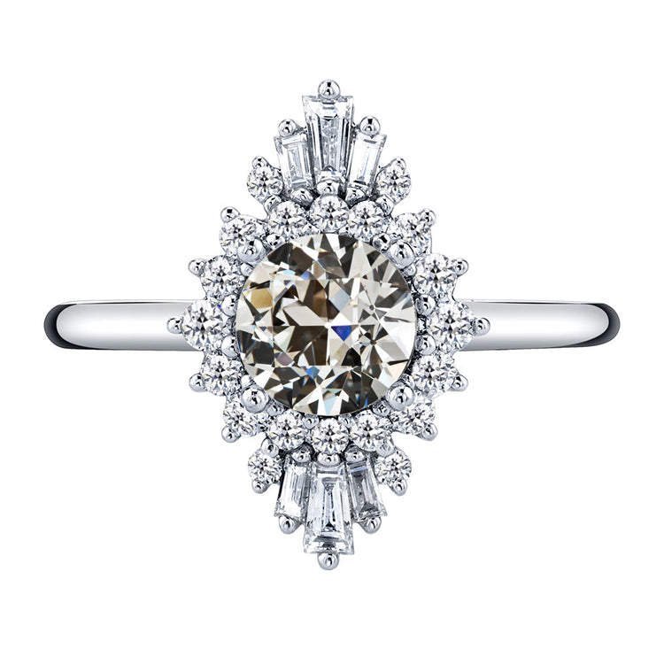 Éblouissant Bague de Fiançailles Halo 2 carats – vue principale