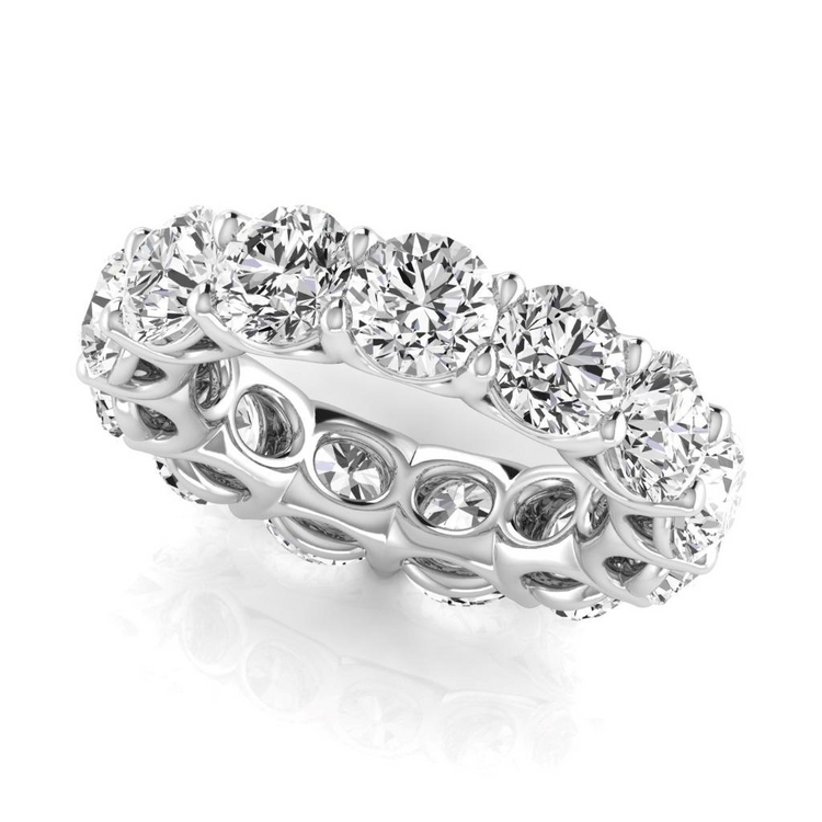 Diamant Fin Eternity Band 0,75-carats Or Blanc 14 Carats – vue de côté