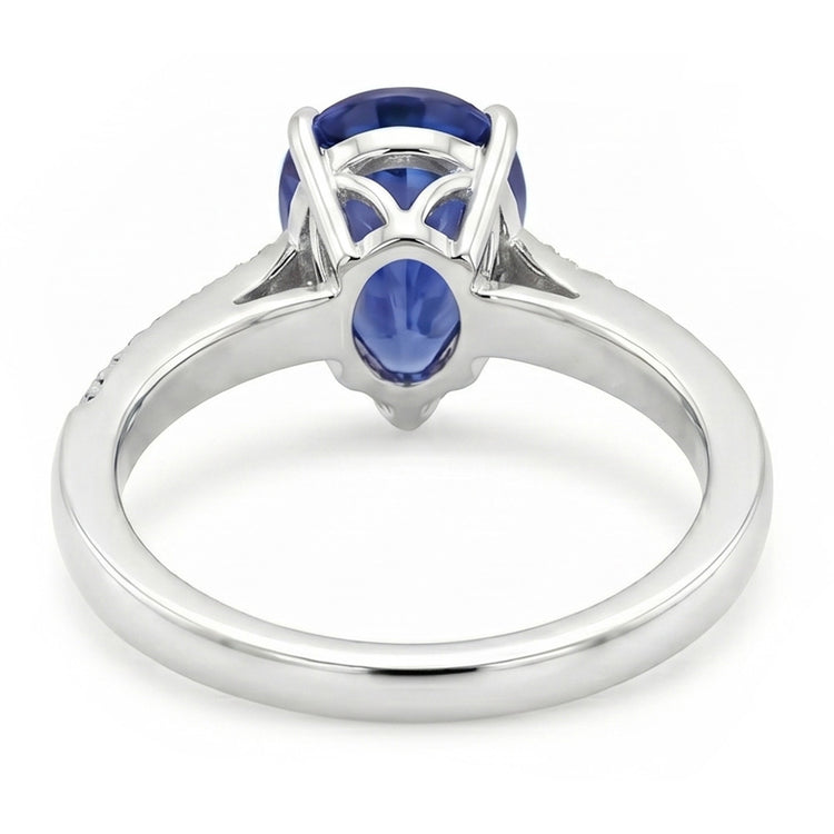 Saphir Bleu Royal Bague Pierre Précieuse 1,50 carats – Or Blanc