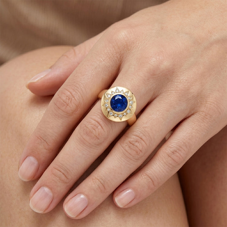 Saphir Bleu Royal Pureté VVS Bague Pierre Précieuse 1,5 carats