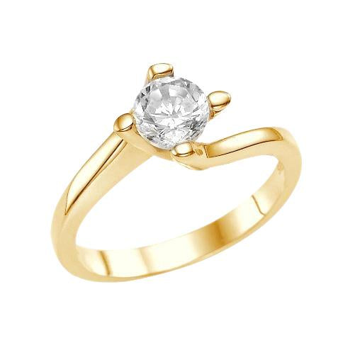 Solitaire 1.75 Carat Alliance Réel Diamant Or Jaune 14K