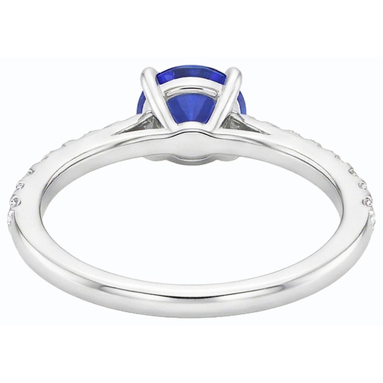 naturel round diamant 3.50carats bague vue de profil