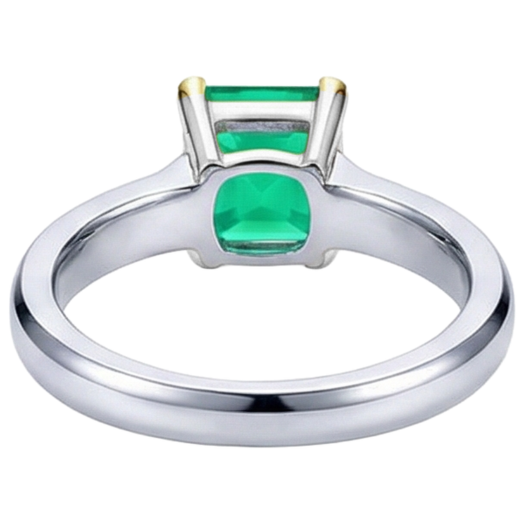 Émeraude Bague avec Gemme – vue de dessus