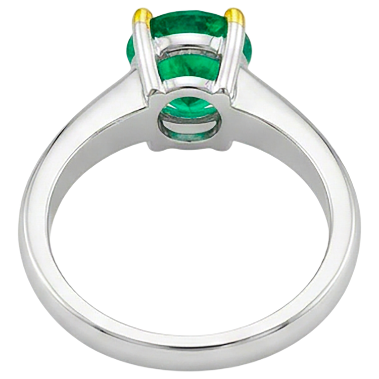 Émeraude Fine Bague Pierre de Couleur – vue arrière