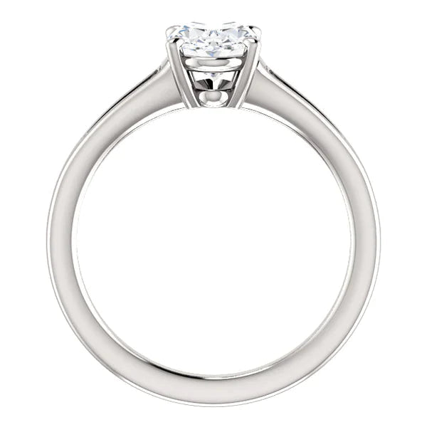 Solitaire Naturel Diamant Bague De Fiançailles 3.50 Carats 4 Griffes Coupe Ovale