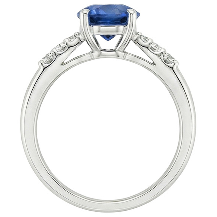 naturel round diamant 2.50carats bague sur blanc