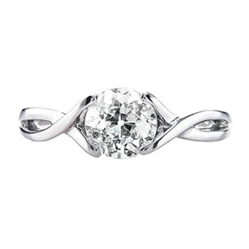 SolitaireRondanciennemineCutReelDiamondRingSplitTige1Carat