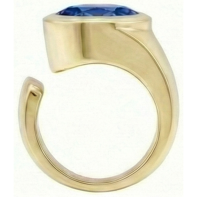 Solitaire Saphir de Ceylan Bague pour homme 2 ct Anniversaire de mariage Bijoux