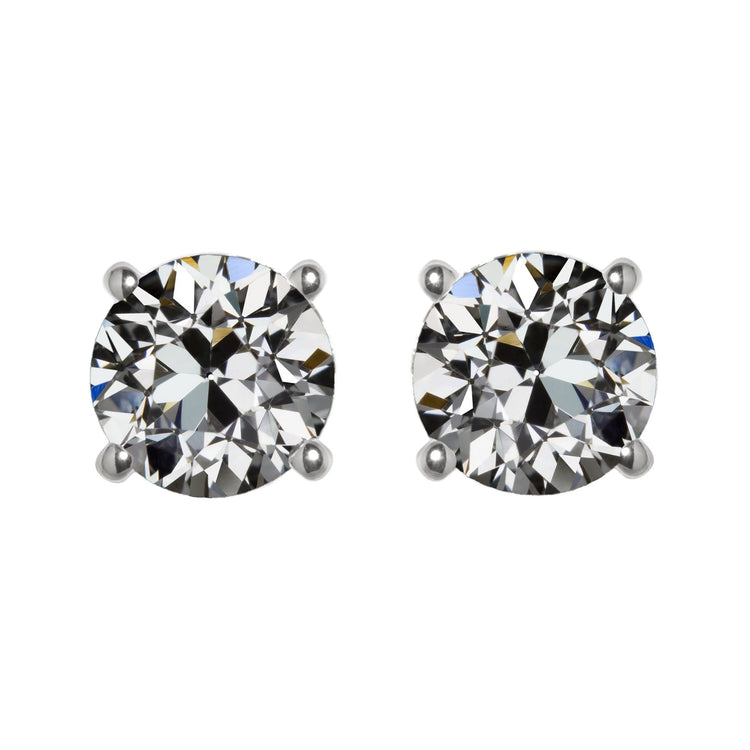 Diamant Fin Puces d'Oreilles 2 carats Or Blanc 14 Carats – vue principale