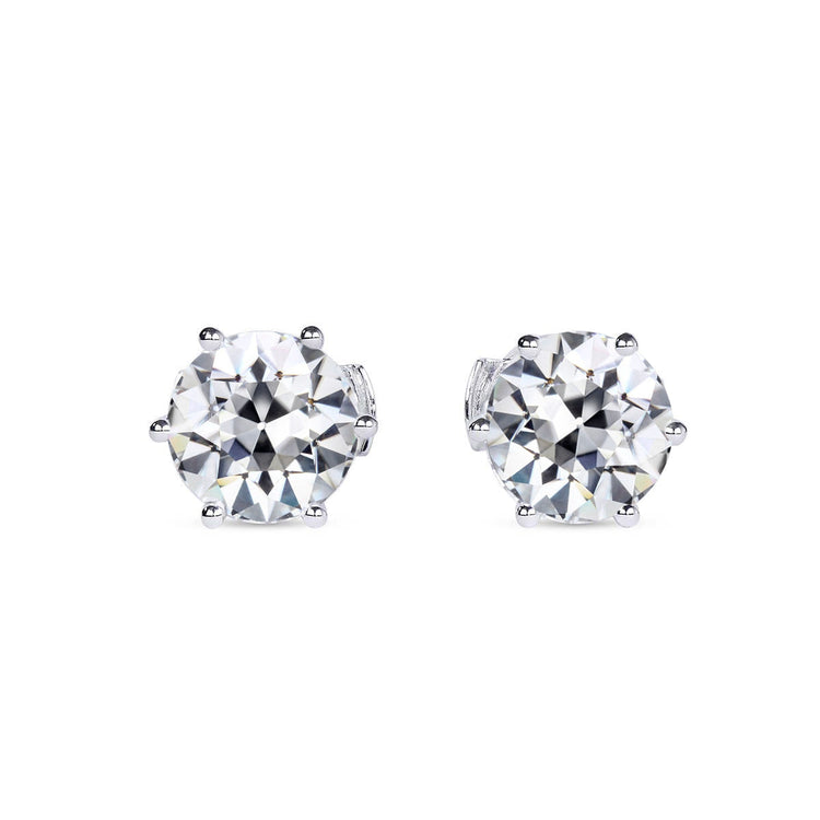 Pendants d'Oreilles Or 14K Blanc avec Brillant – vue principale