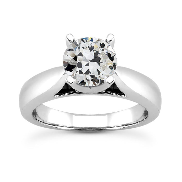 Diamant Solitaire de Fiançailles 2-carats Or Blanc 14 Carats – vue principale