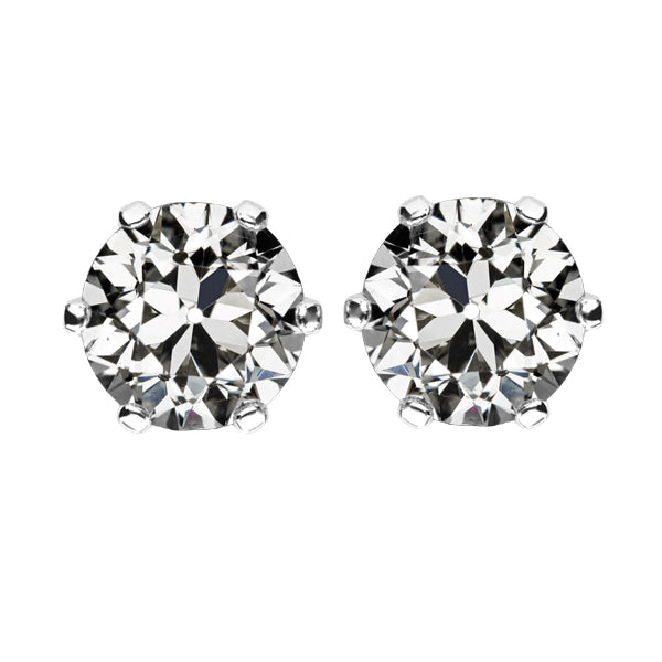 Brillant Puces d'Oreilles 2,50-carats Or Blanc 14 Carats – vue principale