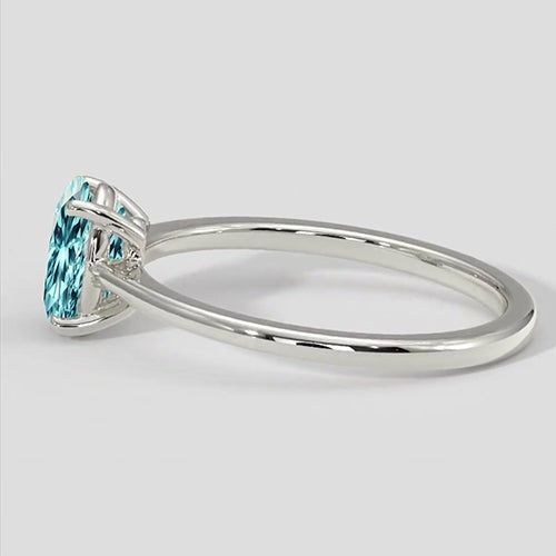 Solitaire intemporel en tourmaline Paraiba ovale