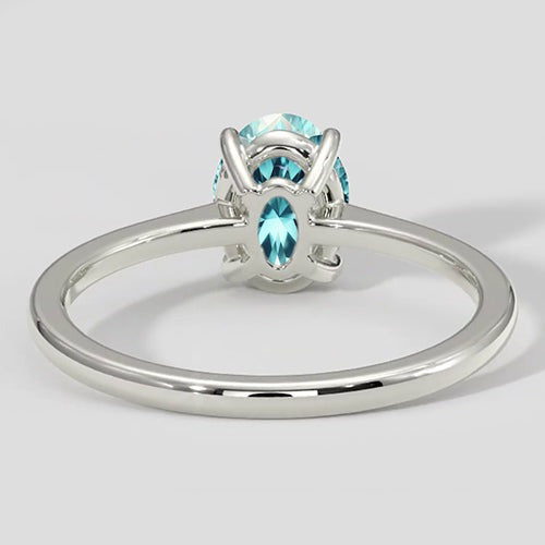 Solitaire intemporel en tourmaline Paraiba ovale