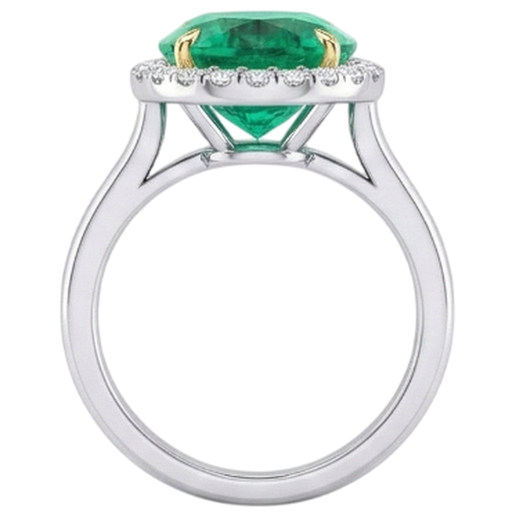 Émeraude Bague Pierre de Couleur – vue arrière