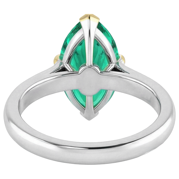 Brillant Bague avec Gemme 3 carats – vue arrière