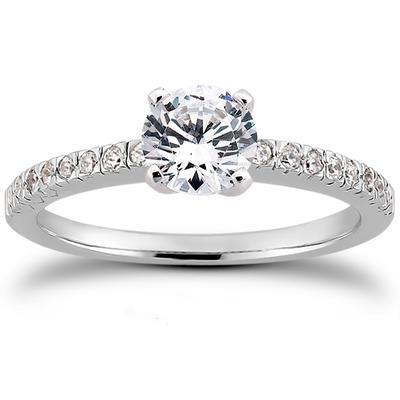 Superbe Bague De Mariage Avec Réel Diamants Ronds Taille Brillant De 2.80 Ct