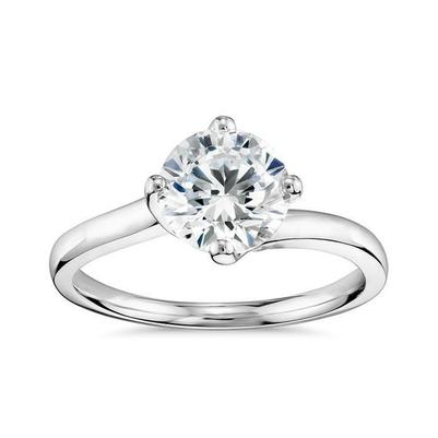 Superbe Bague De Mariage En Réel Diamant Solitaire Coupe Ronde De 2.50 Ct