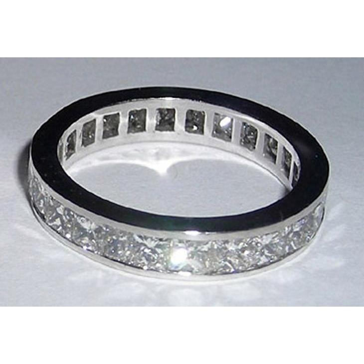 Superbe Bande De Véritable Diamants Taille Princesse De 2.60 Carats Nouveau