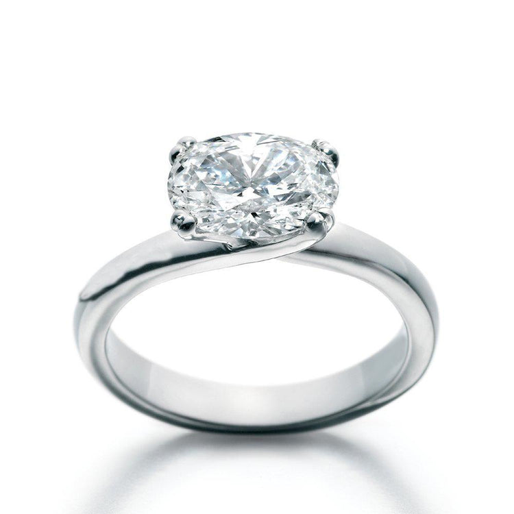 Taille Ovale 2.50 Ct. Bague De Fiançailles Naturel Diamant Solitaire