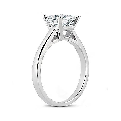Taille princesse 2.01 ct. Bague Solitaire Diamant Or Blanc - HarryChadEnt.FR