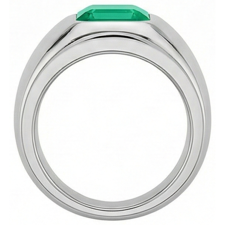 Émeraude Fine Bague Pierre de Couleur – vue détaillée