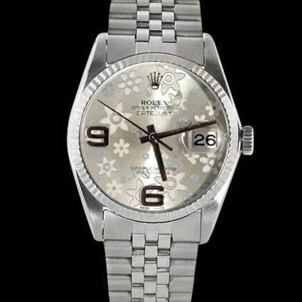 Rolex Datejust Montre Cadran Fleur Jubilé acier inoxydable