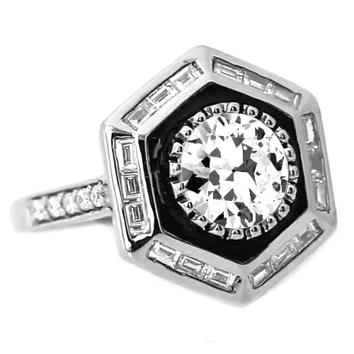 Rayonnant Diamant Bague Nuptiale 2 carats – vue principale