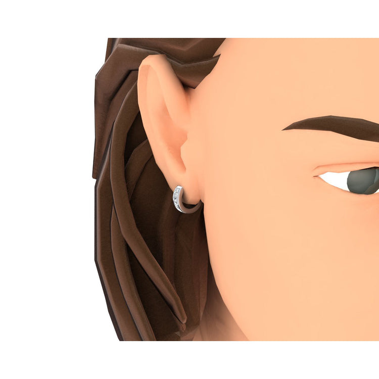 Véritable Diamant Huggies Huggy Boucles d'oreilles Princesse Coupes