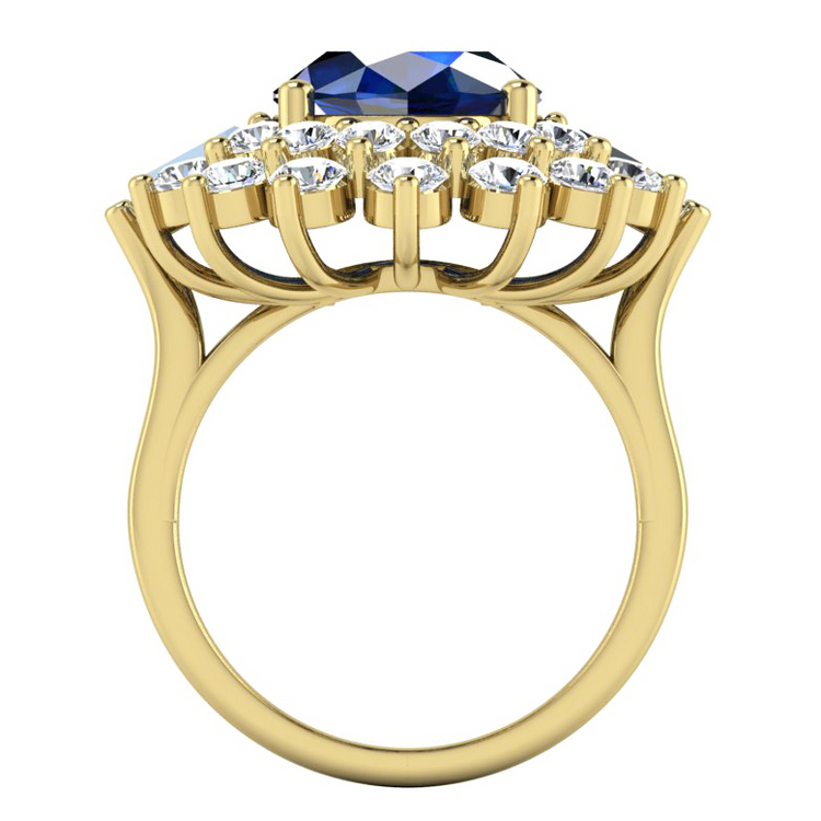 Véritable-Saphir-Diamant-Bague-Cocktail