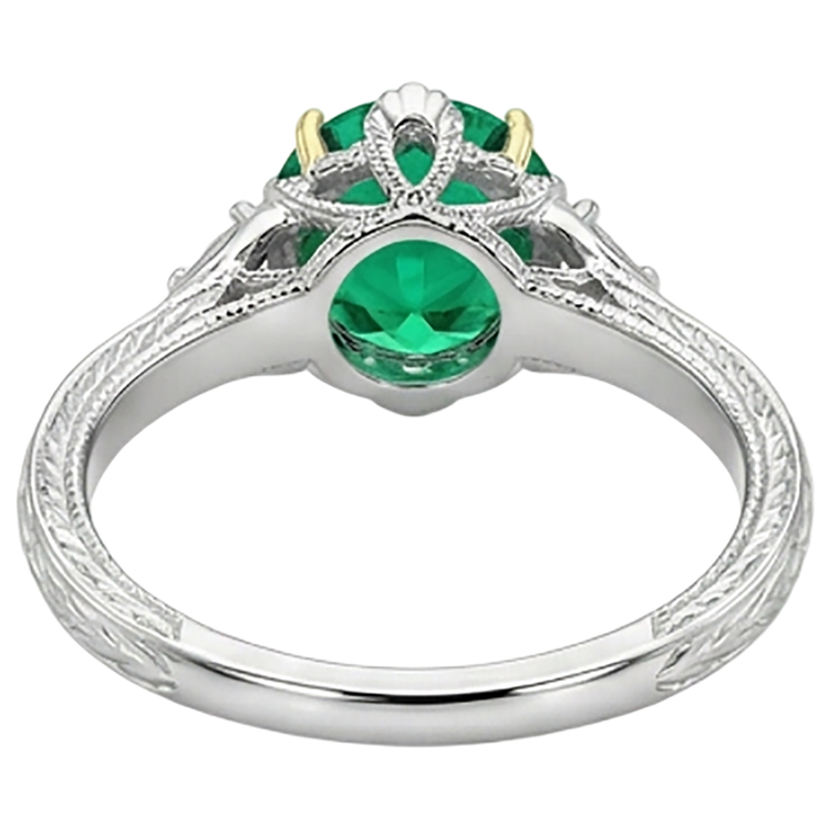 Émeraude Fine Bague Pierre Précieuse – vue alternative