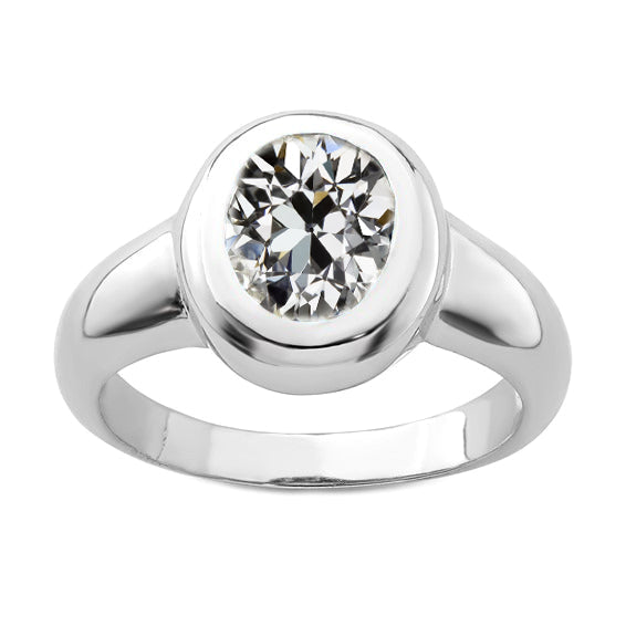 Diamant Fin Solitaire de Fiançailles 3 carats Or Blanc 14 Carats – vue principale