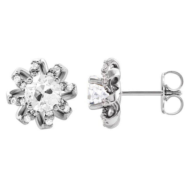 Diamant Pendants d'Oreilles – vue de face