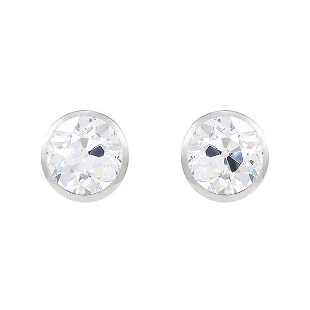 Sophistiqué Diamant Boucles d'Oreilles 4 carats – vue de face