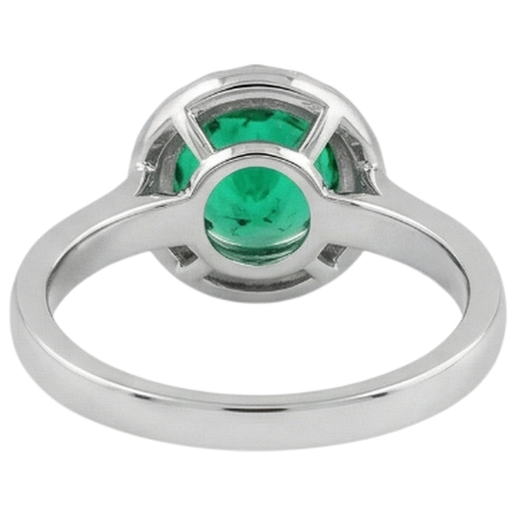 Émeraude Colombienne Bague Pierre Précieuse – vue arrière